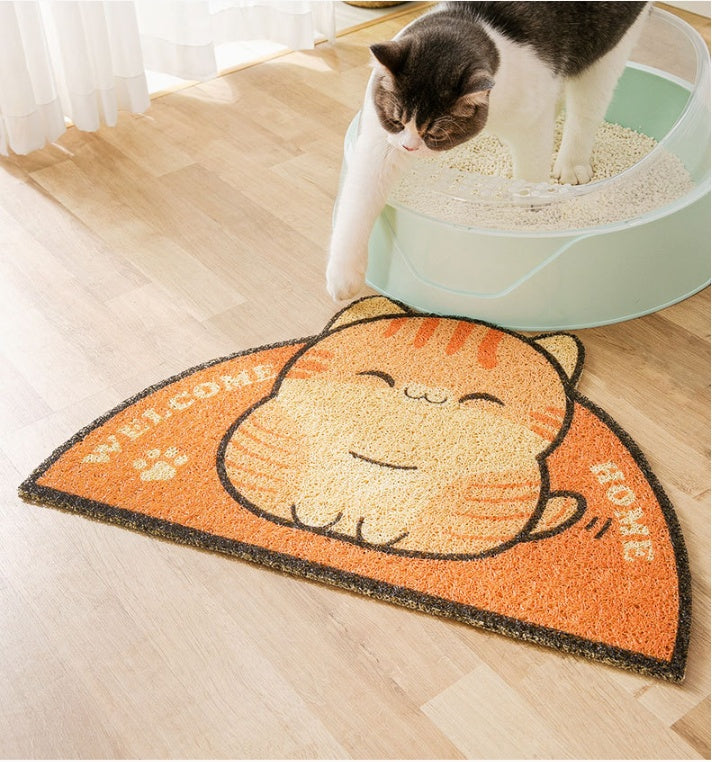 Anti-splash Large Cat Litter Mat Anti-seize Feet