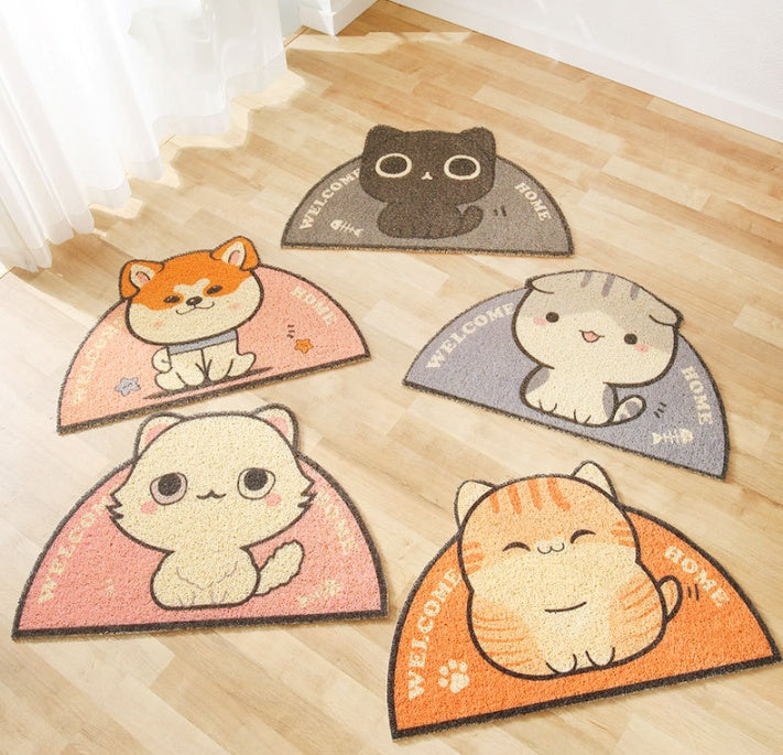 Anti-splash Large Cat Litter Mat Anti-seize Feet
